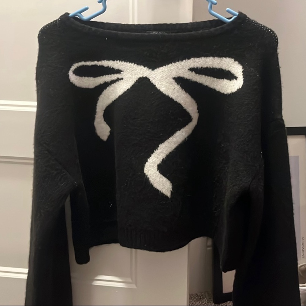 Black bow sweater from Target